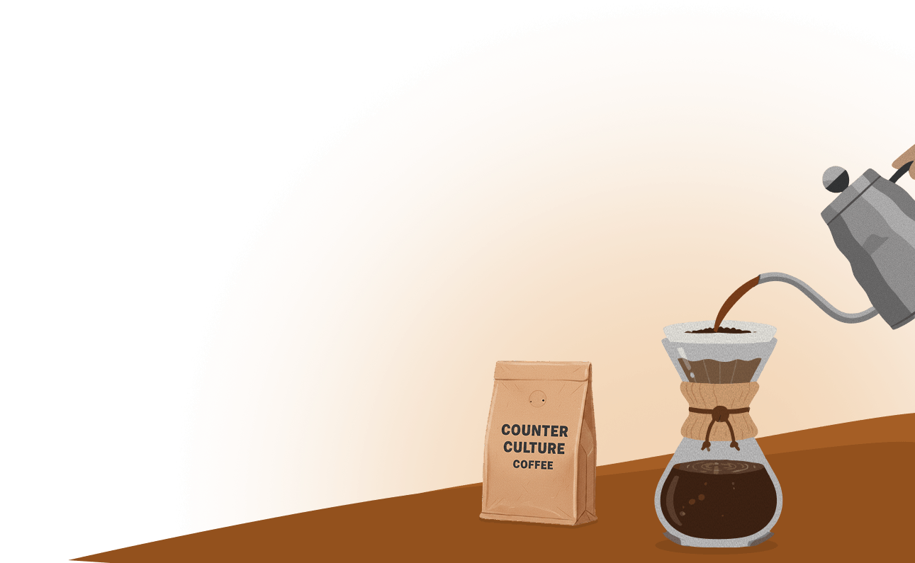 Pour-over coffee illustration