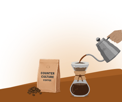 Pour-over coffee illustration